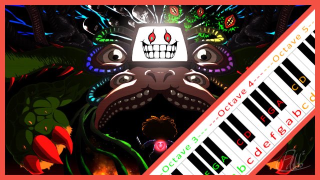 Your Best Nightmare (Undertale) Piano / Keyboard Easy Letter Notes for Beginners