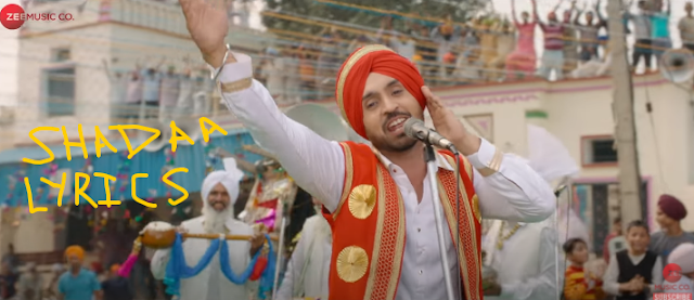 SHADA LYRICS Punjabi song Diljit Dosanjh