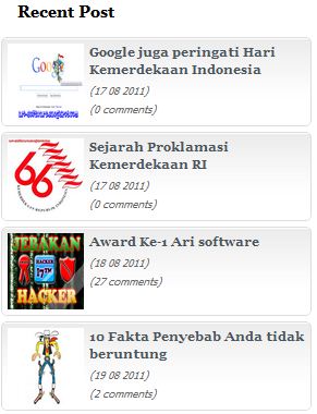 Cara Membuat Recent Posts Bergerak Di Blog #2