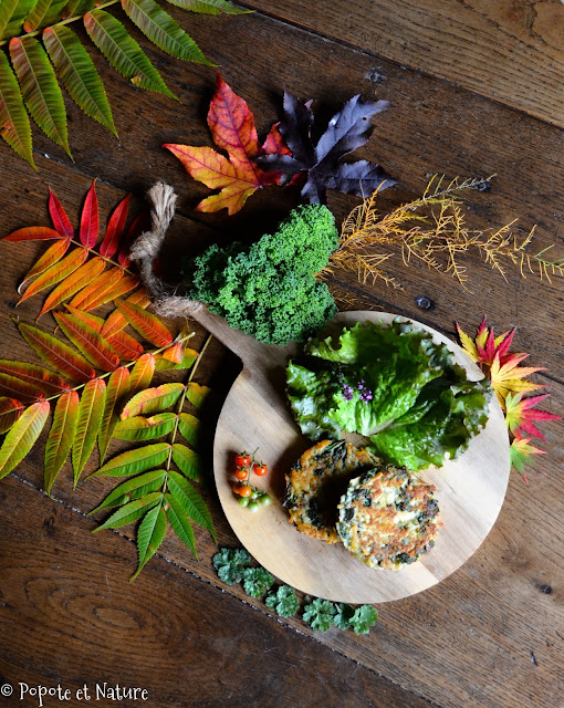 Galettes de pommes de terre et chou kale © Popote et Nature