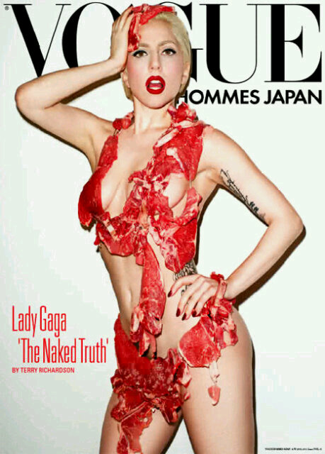 lady gaga raw meat costume