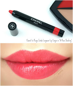 Chanel Cruise 2018 | Le Rouge Jumbo Longwear Lip Crayon in "18 Rose Shocking": Review and Swatches