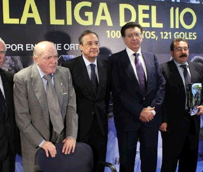 Florentino Perez in the resentation of the book La liga del 110