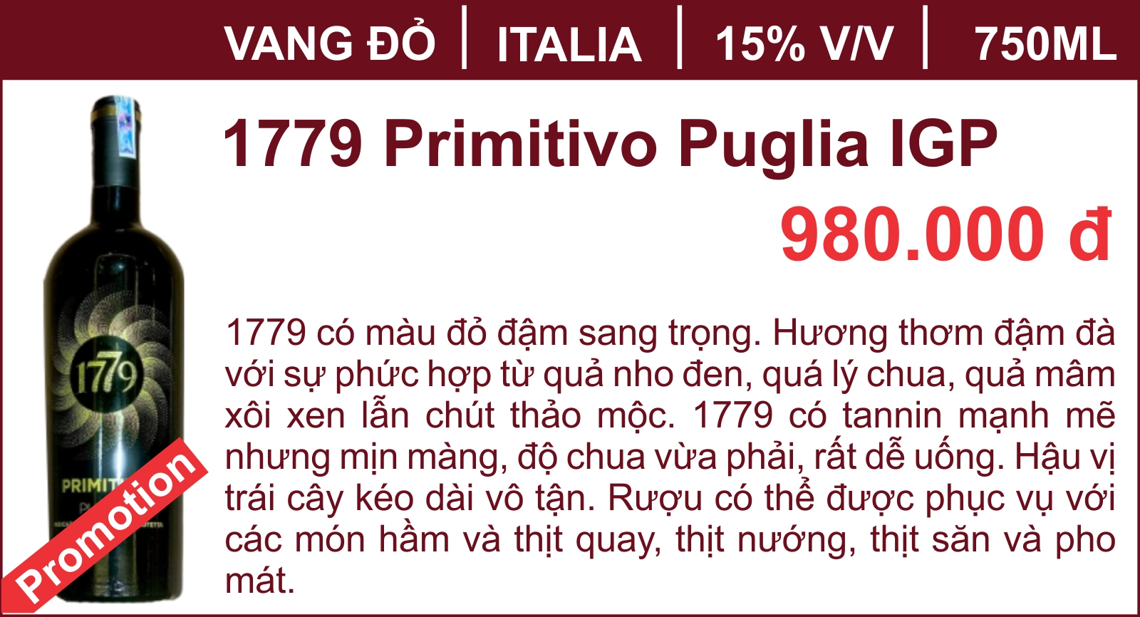 1779 Primitivo Puglia IGP