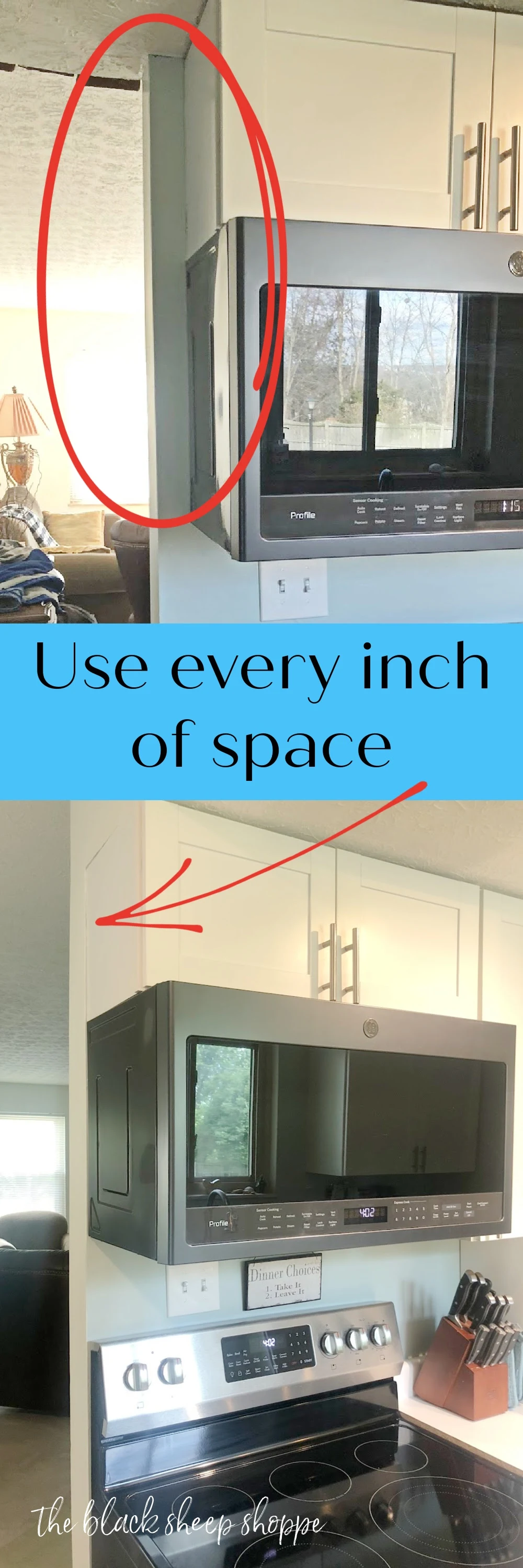 Use every inch available in a small kitchen.