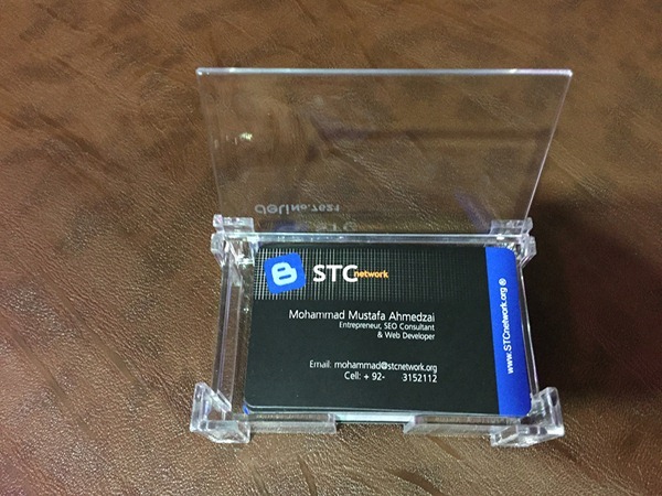 Business cards front view