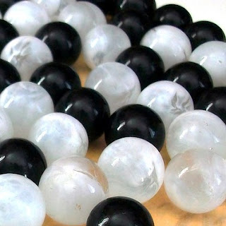 Black and white marbles