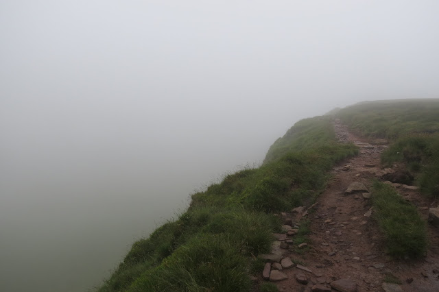 A view back along the path - nothing is visible below now.