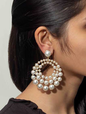 White Marquee Pearl Earrings