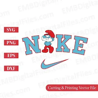 Jokey Smurf papa cartoon character SVG for Cricut