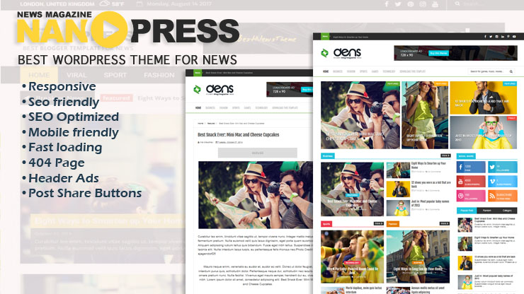 Nanopress Premium Responsive Blogger Template