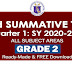 GRADE 2 2nd Summative Test: Quarter 1 (FREE Download) All Subject Areas