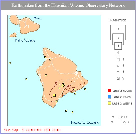 recent earthquakes. Recent Earthquakes for Hawaii