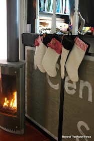 stockings, chimney, fireplace, Christmas ideas, sewing, upcycle, http://bec4-beyondthepicketfence.blogspot.com/2015/12/12-days-of-christmas-day-10-how-to.html