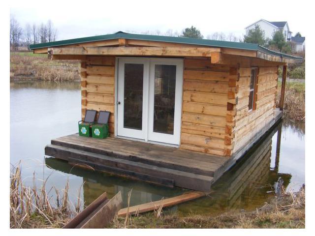 Relaxshacks.com: THIRTEEN Tiny Dream Log Cabins- AND a floating log 