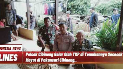 Polsek Cibinong Gelar Olah TKP di Temukannya Sesosok Mayat di Pakansari Cibinong..