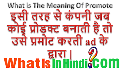 What is the meaning of Promote in Hindi