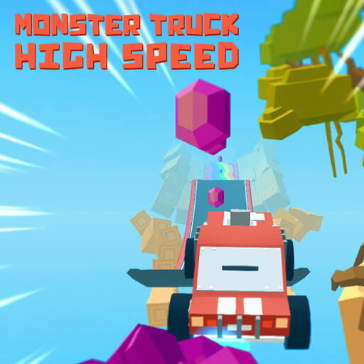 Drive a racing truck in Monster Truck High Speed