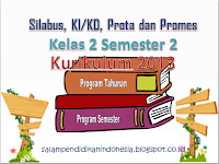 Download Silabus, KI/KD, Prota dan Promes Kelas 2 Semester 2 Kurikulum 2013