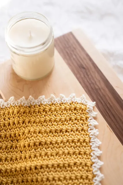 easy picot dishcloth pattern