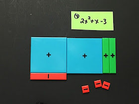 Using Algebra tiles to factor a trinomial with A>1 and negatives