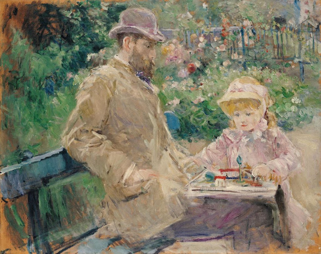 quadro Manet com sua filha em Bougival   