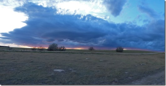 Sun setting west of Flagler, Colorado