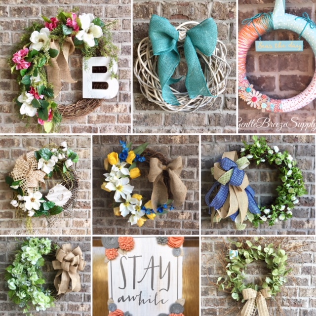 Spring Wreath, Double Doors, Spring Florals, Burlap Bow, Spring Grapevine, Door Decor, Farmhouse, Magnolias, Magnolia Wreath, Eucalyptus, Coastal Farmhouse, 