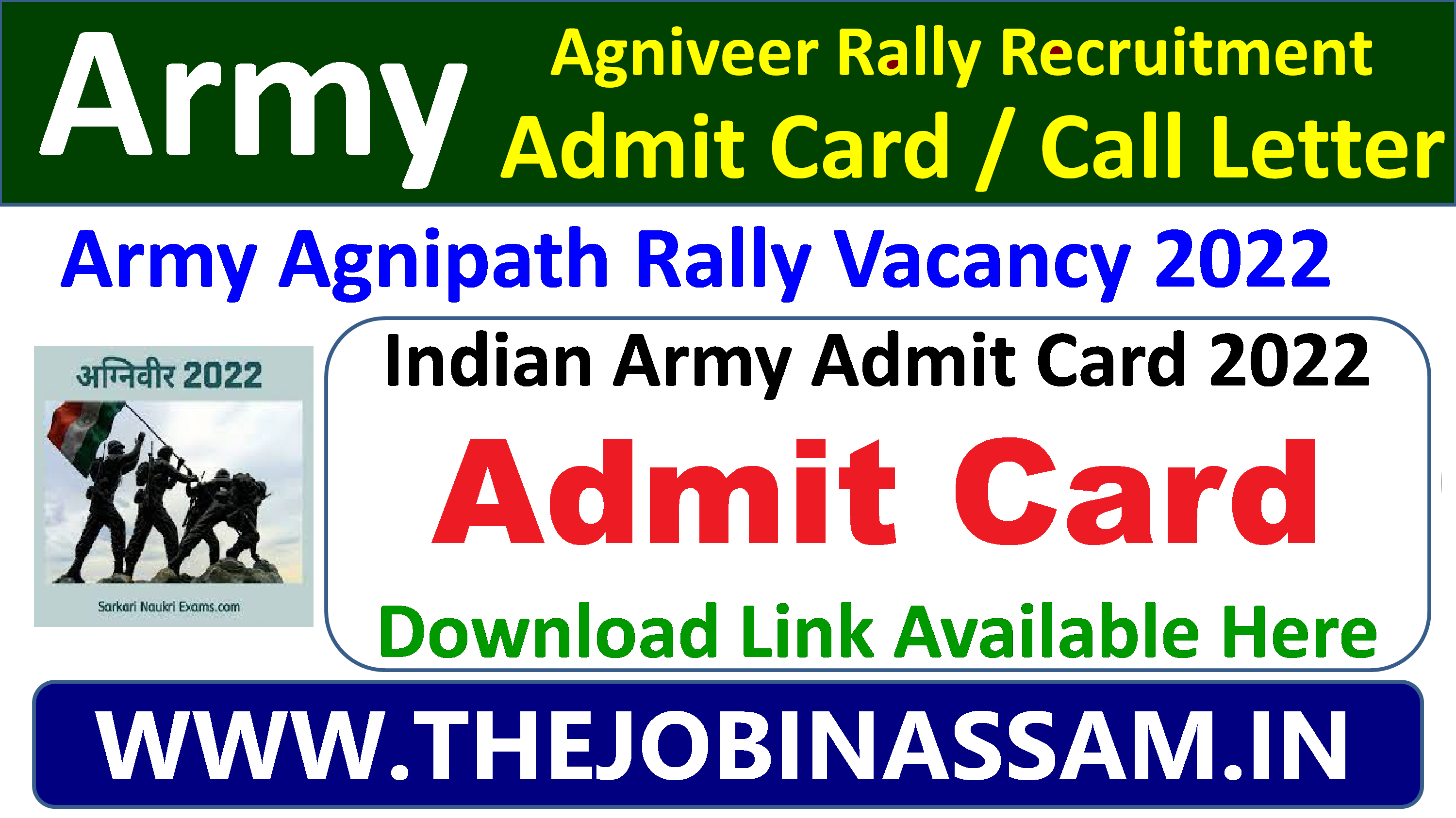 Indian Army Admit Card 2022 – Agniveer Recruitment Rally Call Letter