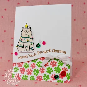 Sunny Studio Santa's Helpers Kitty Cat Christmas Card by Elise Constable