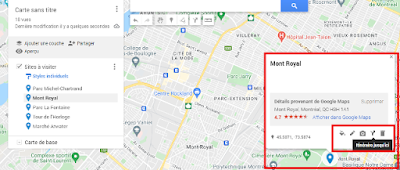 Google My Maps - Point d'arrivée