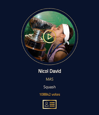 The World Games Greatest Athlete Of All Time, Nicol David tercalon untuk Anugerah The World Games Greatest Athlete of All Time, Nicol David, Candidate