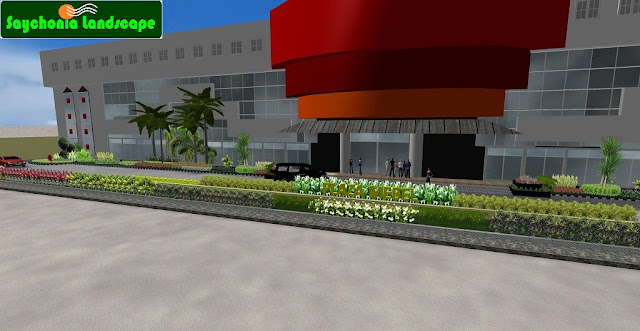 design taman gedung