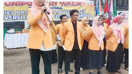 Rektor Unipol Soppeng Dr Hj Andi Adawiah SE MM Lepas Peserta Fun Walk, Ini Pesannya