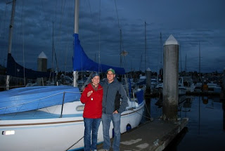 Natalie and I with our new 27 foot Catalina