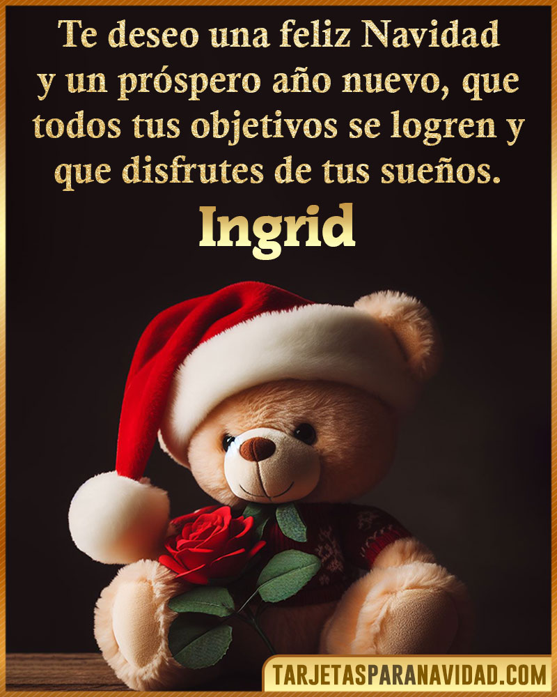 Felicitaciones de Navidad para Ingrid