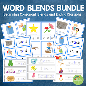 Blues Series: Consonant Blends with Ending Digraphs Learning Material