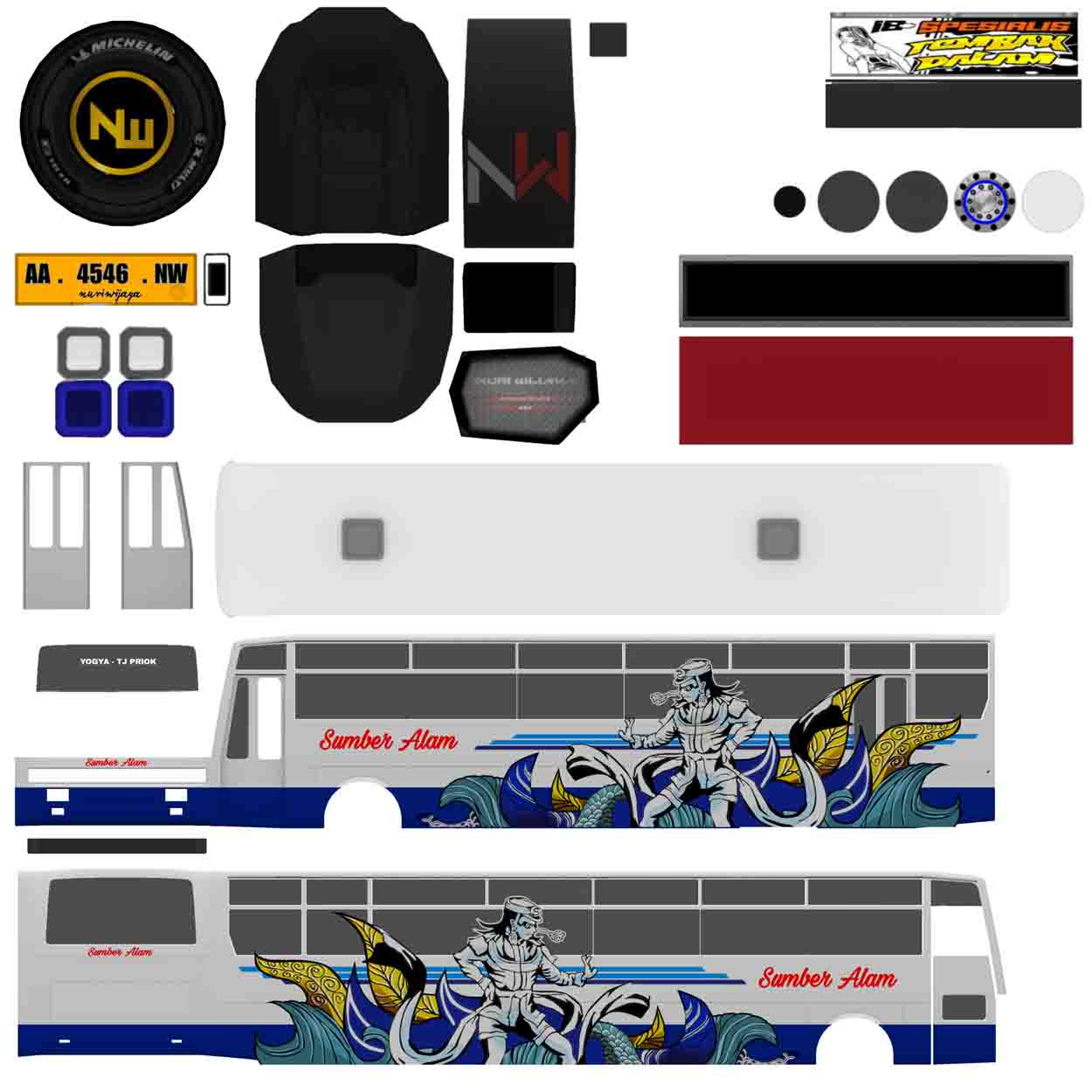 livery bussid jadul jernih