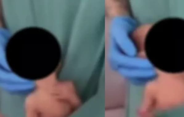 VÍDEO: Funcionária de hospital é flagrada dançando com recém-nascido no bolso do uniforme