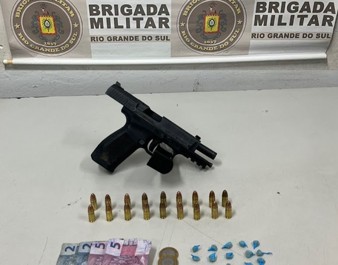 Dupla é detida em posse de pistola 9mm e drogas em Alvorada