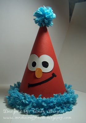 Elmo Birthday Party Ideas on The Hat Is Cut Using The Elmo S Party Cartridge  Using Fit To Page  I