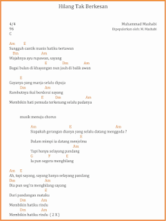 chord hilang tak berkesan lagu dangdut m mashabi