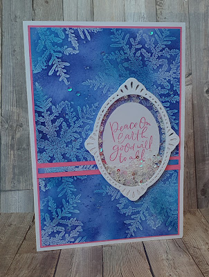 Framed florets stampin up Joseph's coat technique  shaker card