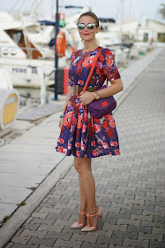 Chicwish blooming red roses dress, Sergio Levantesi shoes, Fashion and Cookies, fashion blogger
