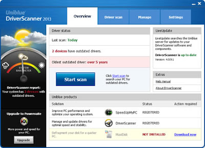 Uniblue DriverScanner 2013 Screenshot