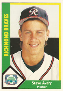 Steve Avery 1990 Richmond Braves card