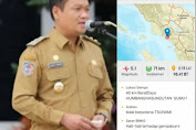 Wabup Humbahas Dr Oloan Paniaran Nababan SH MH, Berkoordinasi dengan Petugas Lapangan Terkait Gempa