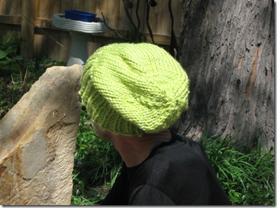 Knitted Flat Slouchy Hat free knit pattern