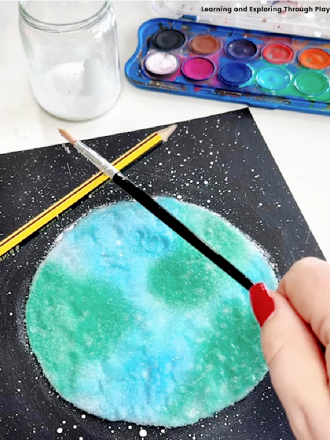 Salt Painting for Earth Day