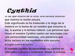 significado del nombre Cynthia